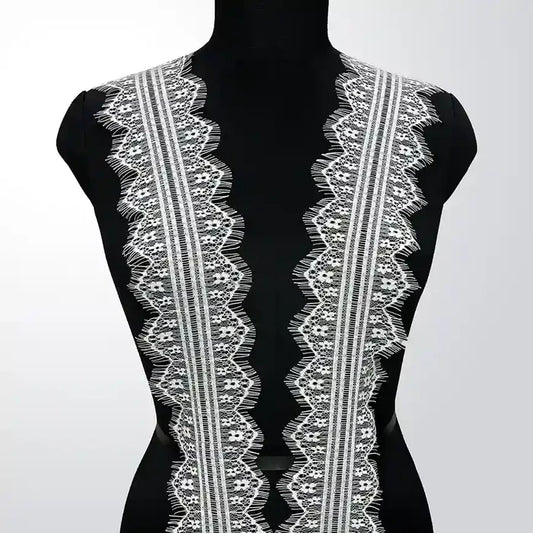 3 Meters | Ethereal Floral Chantilly Lace Bodice Appliqué | SKU-GD-93