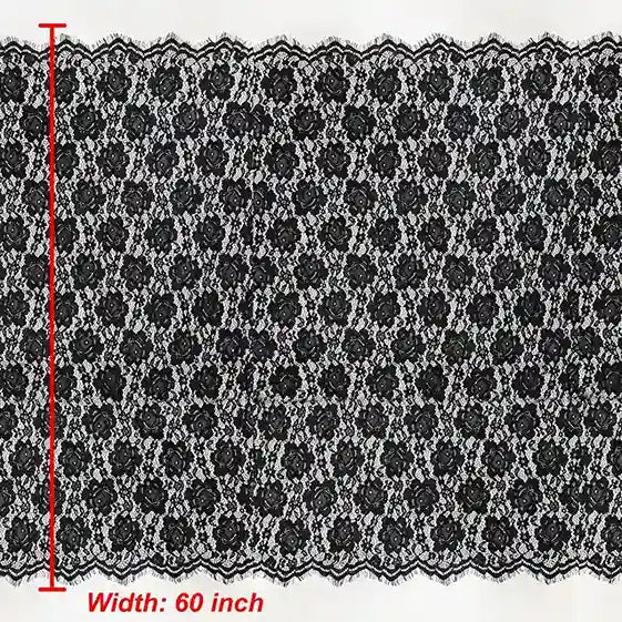 3 Meters | Floral French Chantilly Fabric | 60 Inch (152 cm)