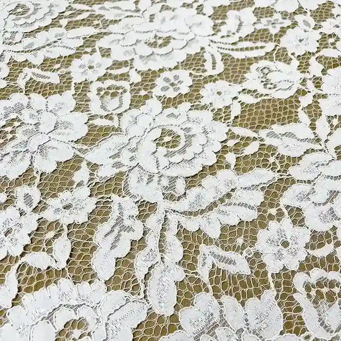 Ani Accessories French Chantilly floral dyeable fabric 60 inches for dresses and designer wear