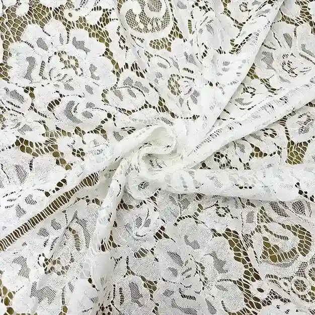 Ani Accessories rose eyelash lace dyeable fabric 25 inch elegant lace for gowns and designer outfits