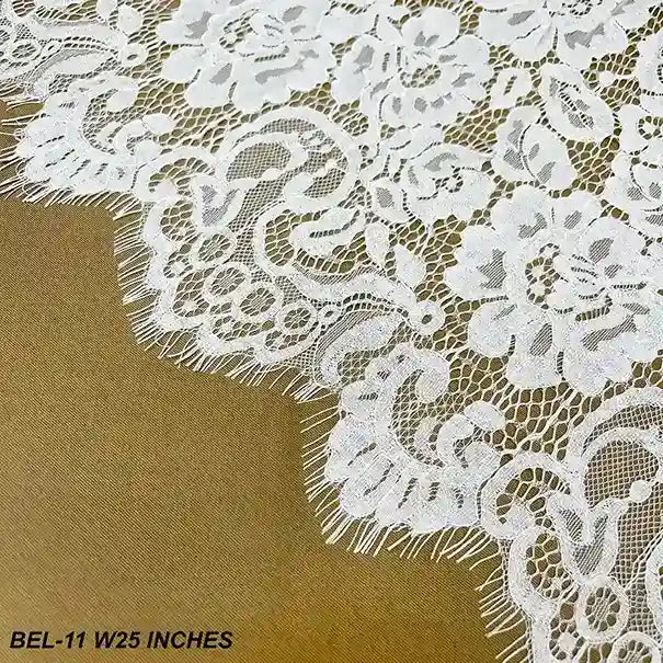 Ani Accessories imperial rose eyelash lace dyeable fabric 25 inches for gowns and fashion use