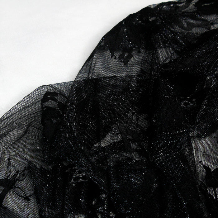 3 Meters Length & 60 Inches Width | Floral Scalloped Chantilly Lace Fabric