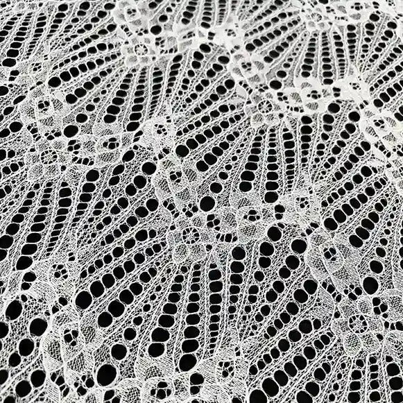 Ani Accessories luxury French lace scalloped eyelash fabric 60 inches width for gowns and designer wear