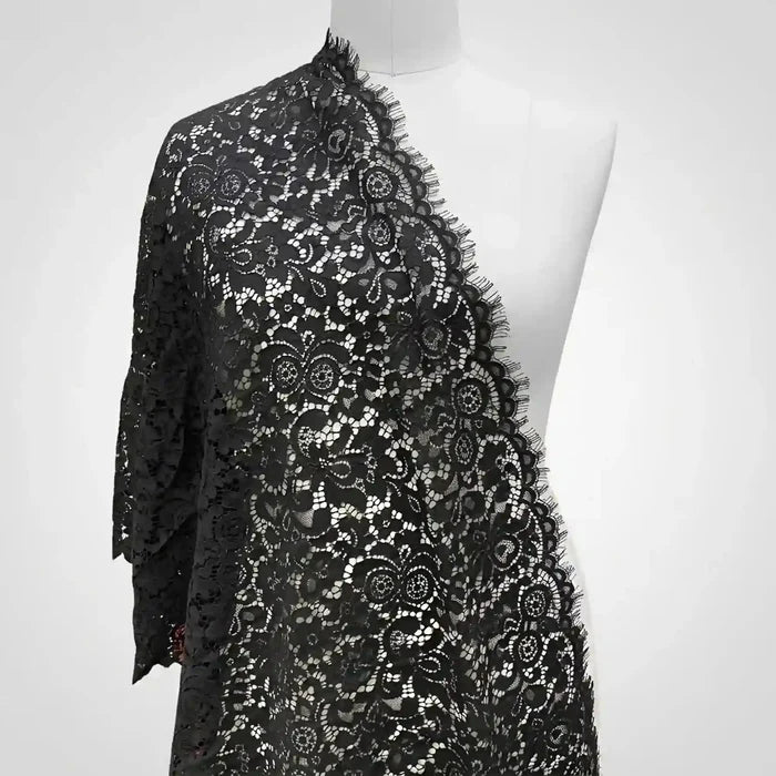 Luxury French floral fabric 28 inches by Ani Accessories for dresses couture and designer fashion wear
