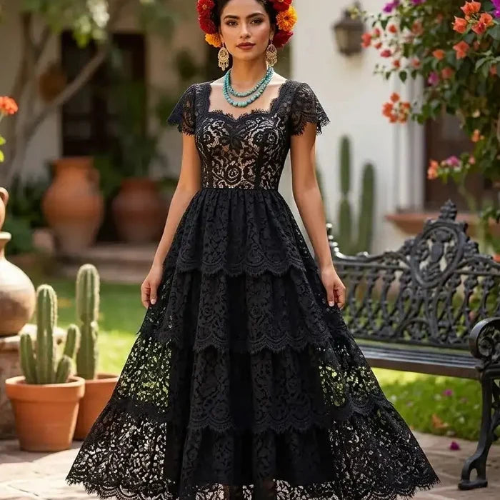 Ani Accessories premium French floral fabric 28 inch elegant textile for gowns and stylish outfit