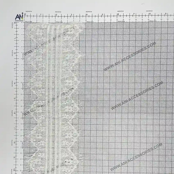 3 Meters | White Floral Zig-Zag Cutwork Chantilly Lace