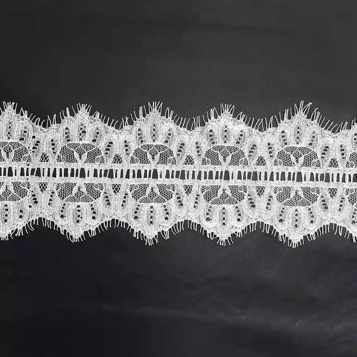 Buy Lace Fabric Premium Soft & Elegant Lace | Ani Accessories with delicate floral patterns and scalloped edges