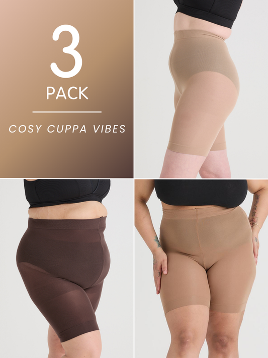 3 Pack Cosy Cuppa Vibes Bundle - Stay Cool Chub Rub Shorts