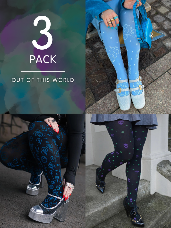 3 Pack Out of This World Bundle - 80 Denier Novelty Tights