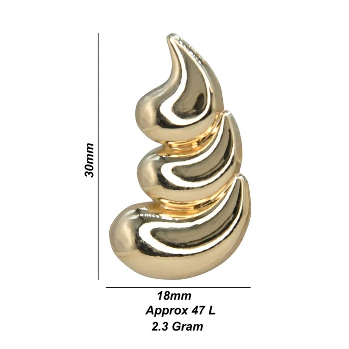 3 Teardrop Metal Buttons | 30mm(47L)