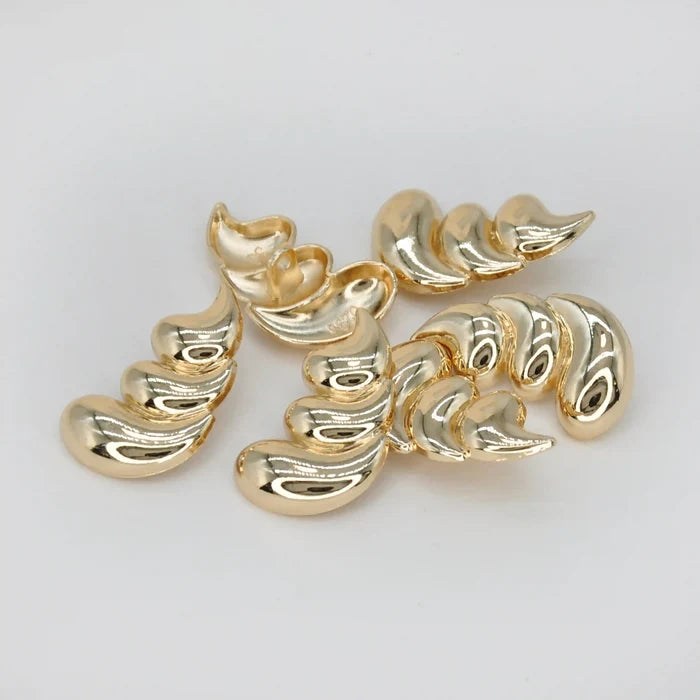 3 Teardrop Metal Buttons | 30mm(47L)