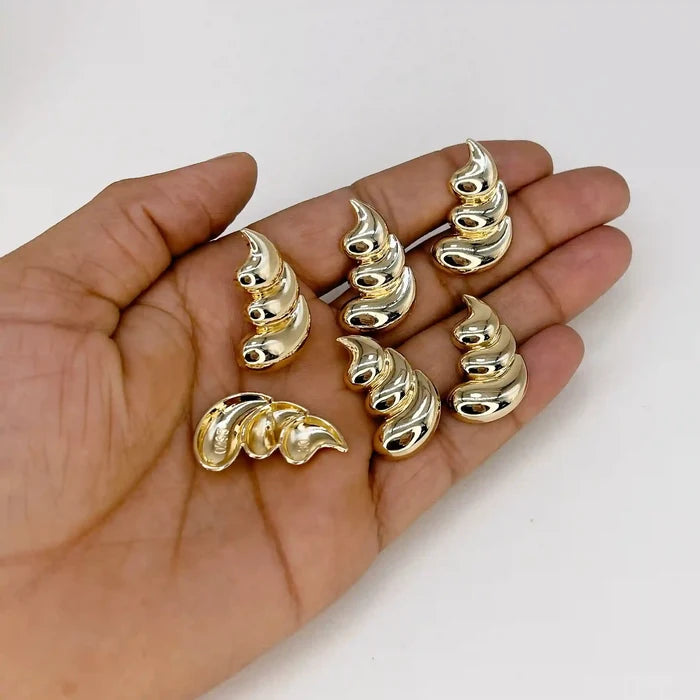 3 Teardrop Metal Buttons | 30mm(47L)