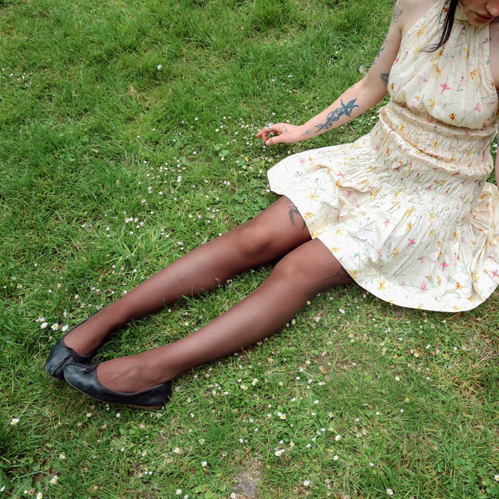 30 Denier Sheer Halo Tights - Praline