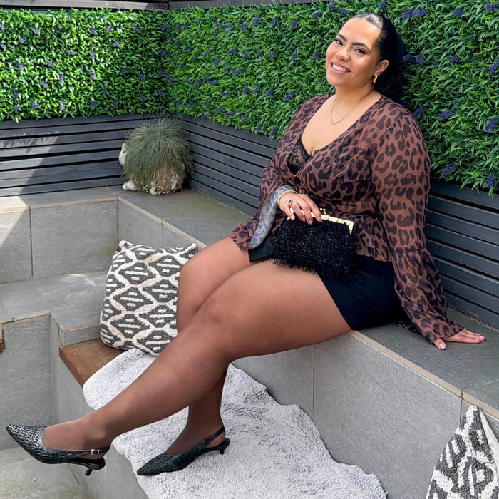 30 Denier Sheer Halo Tights - Praline