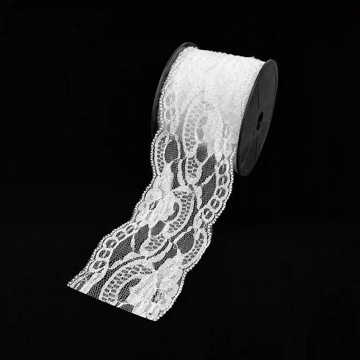 3.5 inch | Delicate Scalloped Border Lace | 5 Meters | SKU-5