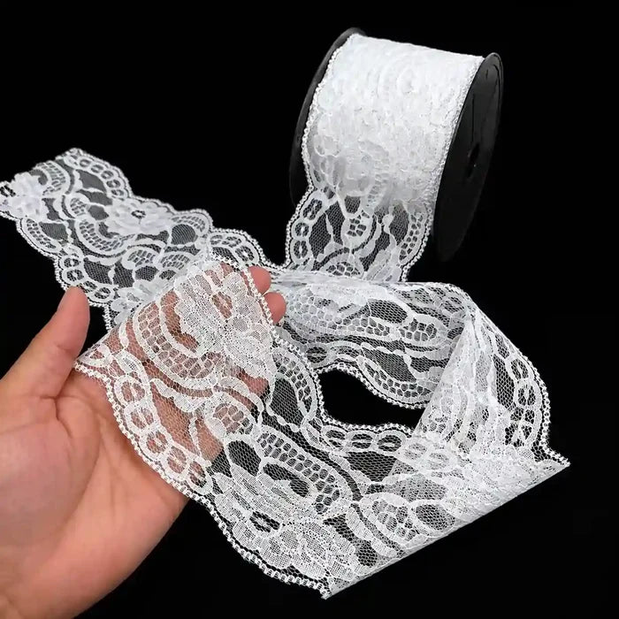 3.5 inch | Delicate Scalloped Border Lace | 5 Meters | SKU-5
