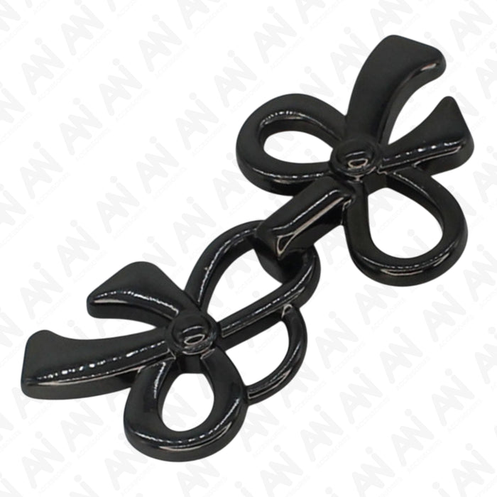 4 Pair | Bow Accents Frog Closure Metal Buttons