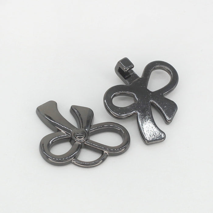 4 Pair | Bow Accents Frog Closure Metal Buttons