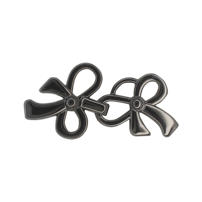 4 Pair | Bow Accents Frog Closure Metal Buttons