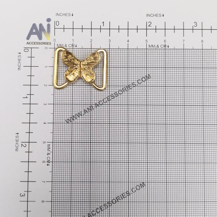 4 Pair | Bow gilded butterfly fasteners Frog closure metal button