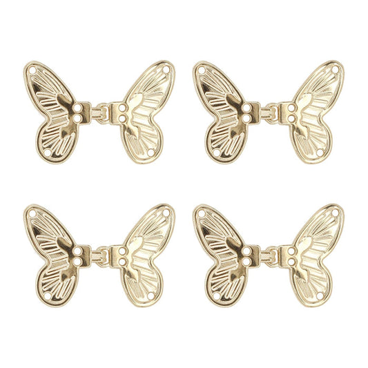 4 Pair | Butterfly Design Frog Closure Buttons
