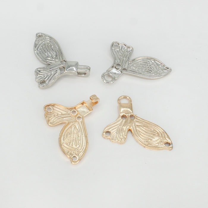 4 Pair | Butterfly Design Frog Closure Buttons