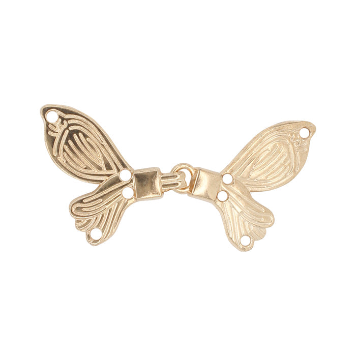4 Pair | Butterfly Design Frog Closure Buttons