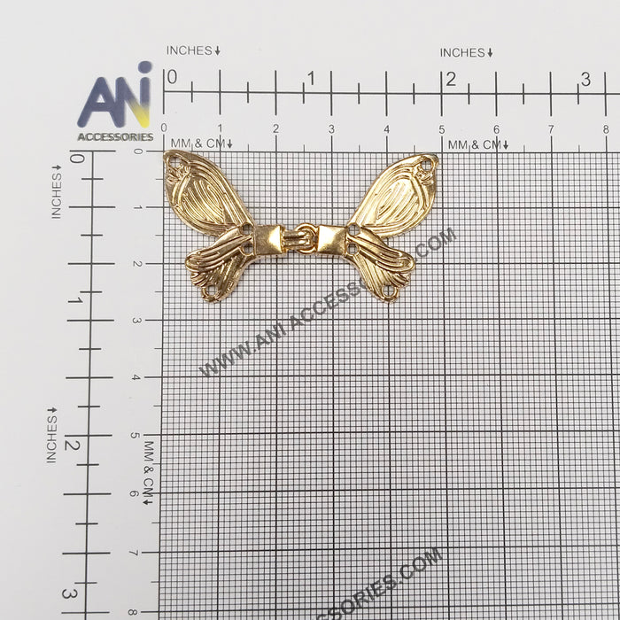 4 Pair | Butterfly Design Frog Closure Buttons