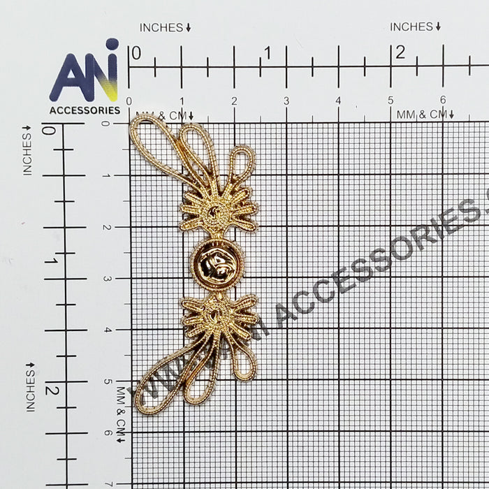 4 Pair | Butterfly knot or dual knot design Frog closure metal button-5.5cm×2.5cm