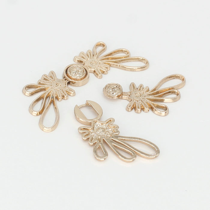 4 Pair | Butterfly knot or dual knot design Frog closure metal button-5.5cm×2.5cm