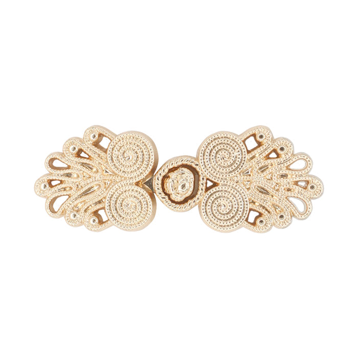 4 Pair | Decorative Golden Frog closure metal button