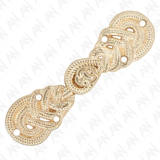 4 Pair | Elegant Celtic knotwork design Frog closure metal button