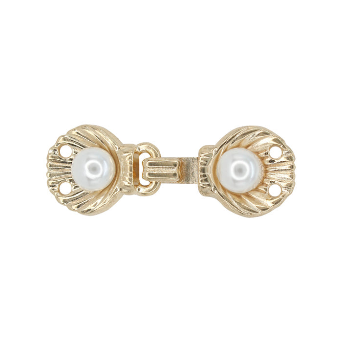 4 Pair | Elegant Style Metal Pearl Button