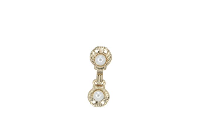 4 Pair | Elegant Style Metal Pearl Button