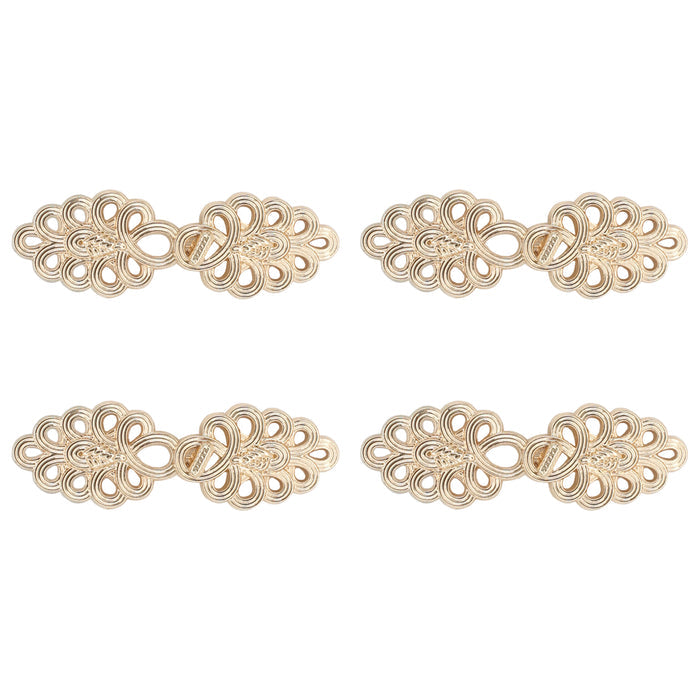 4 Pair | Endless loop design Frog closure metal button