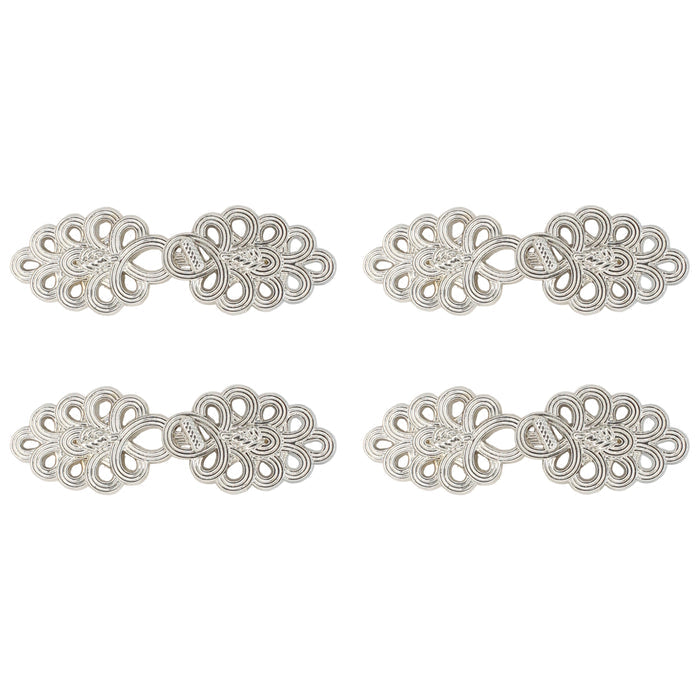 4 Pair | Endless loop design Frog closure metal button