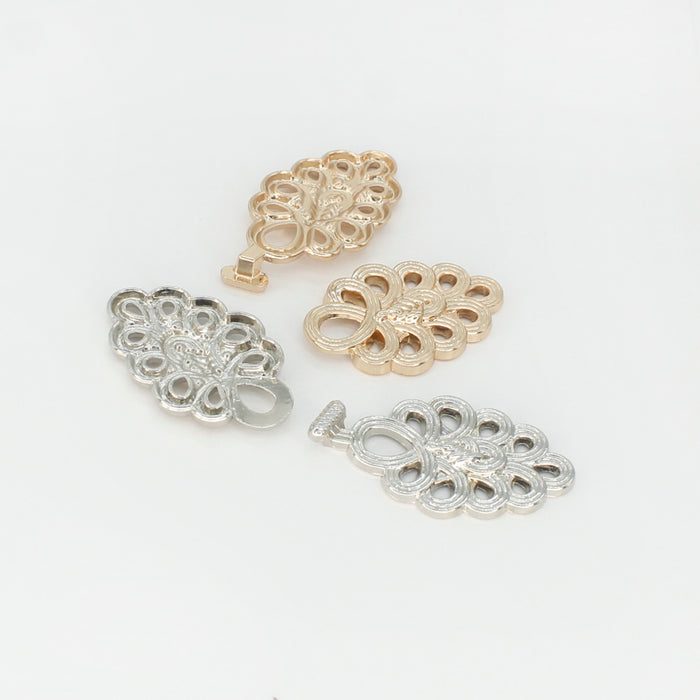 4 Pair | Endless loop design Frog closure metal button