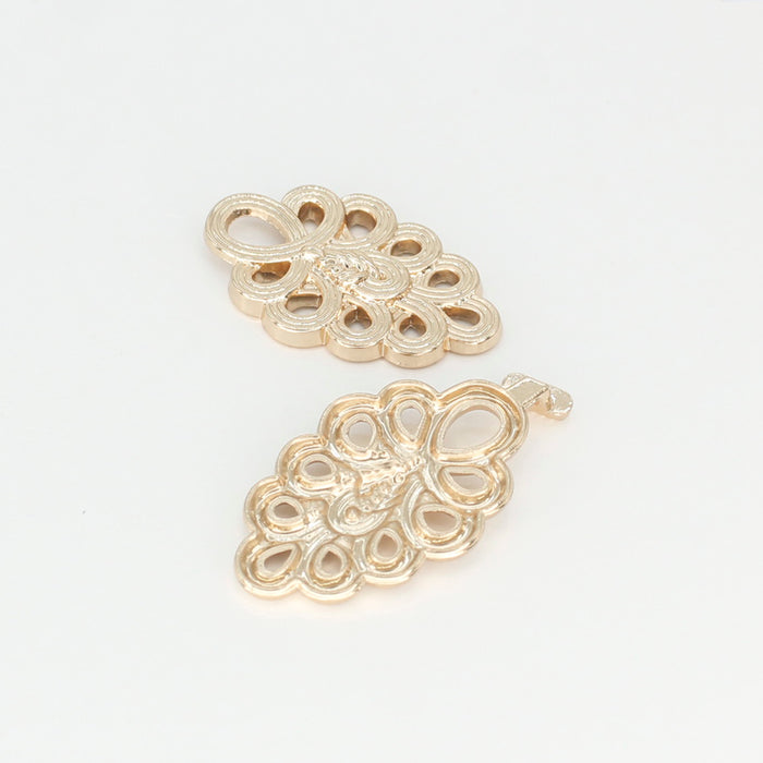 4 Pair | Endless loop design Frog closure metal button