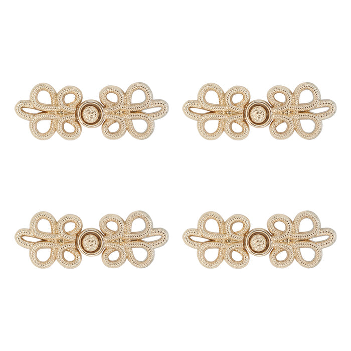 4 Pair | Fancy oriental knot design Frog closure metal button