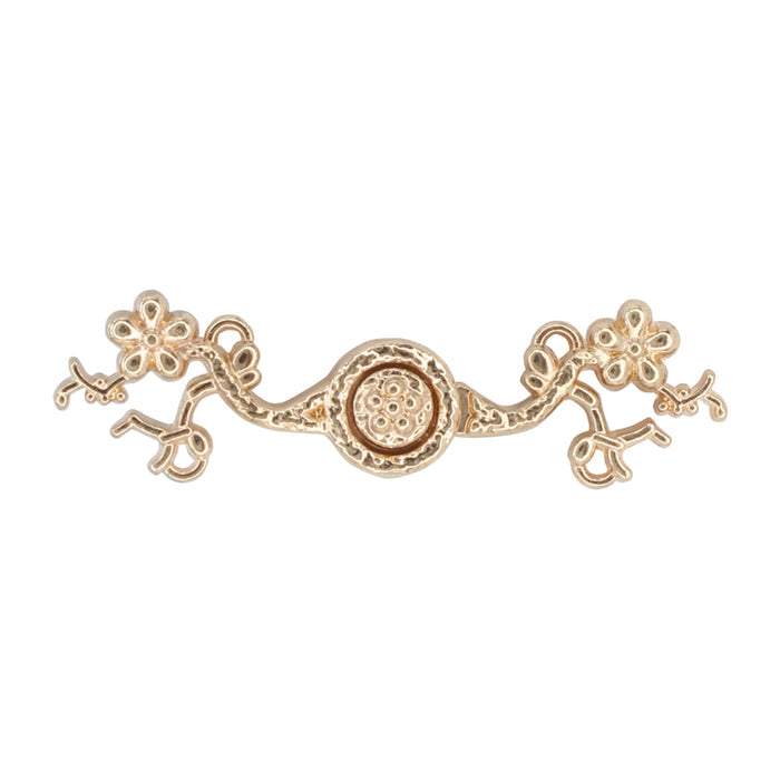 4 Pair | Floral vine Frog closure metal button-4.5×1.5cm