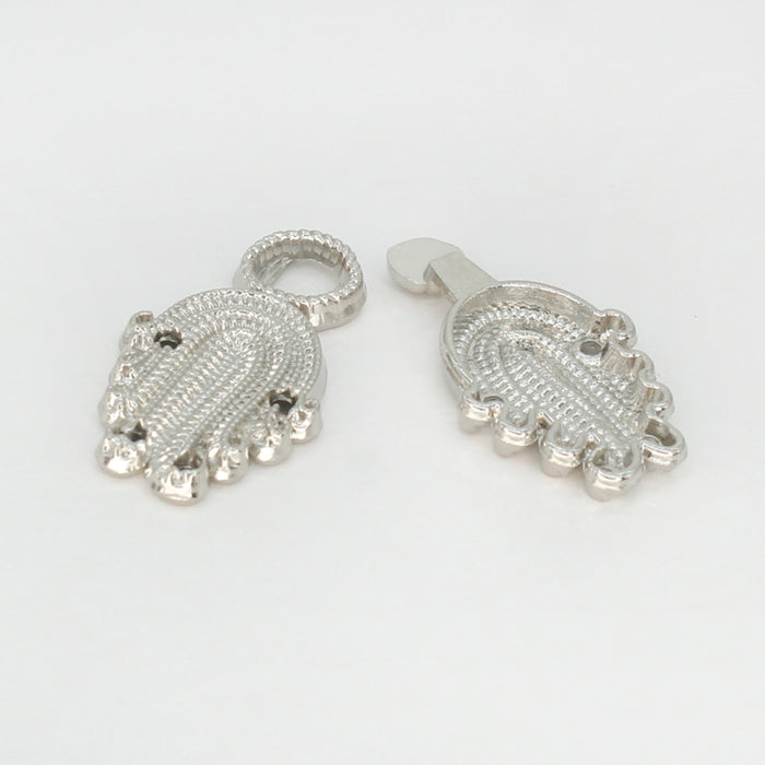 4 Pair | Flower bud design Frog closure metal button-5cm×1.5cm