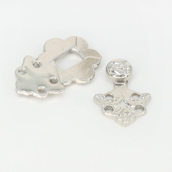 4 Pair | Ornate Ornaments Frog Closure Metal Buttons