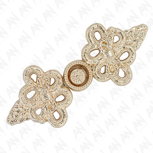 4 Pair | Premium filigree frog closure metal button-5.5cm×2cm