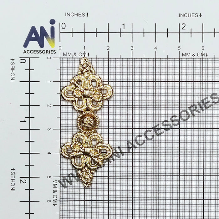 4 Pair | Premium filigree frog closure metal button-5.5cm×2cm