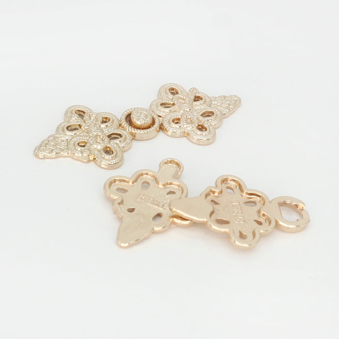 4 Pair | Premium filigree frog closure metal button-5.5cm×2cm