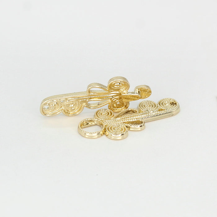 4 Pair | Twisty Treasures Frog Closure Buttons