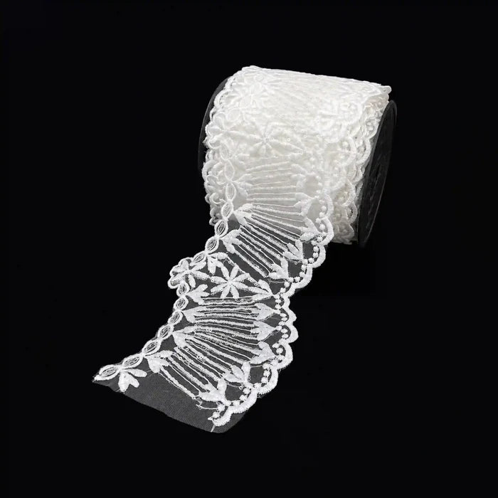 4.7 inch | Floral Fan Pleated Lace |  2 Meter | K-683