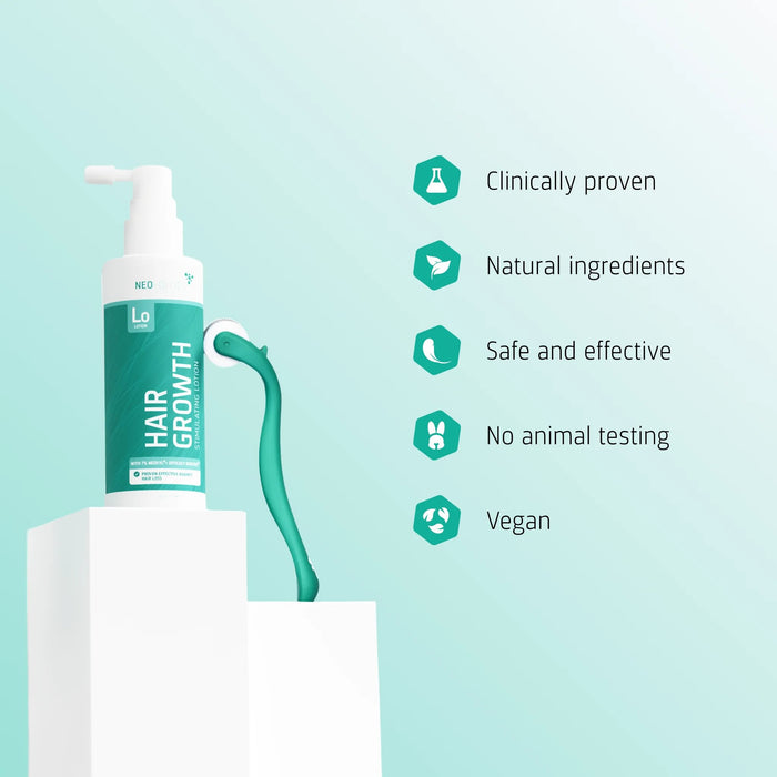 4x Neofollics lotion + free scalp roller