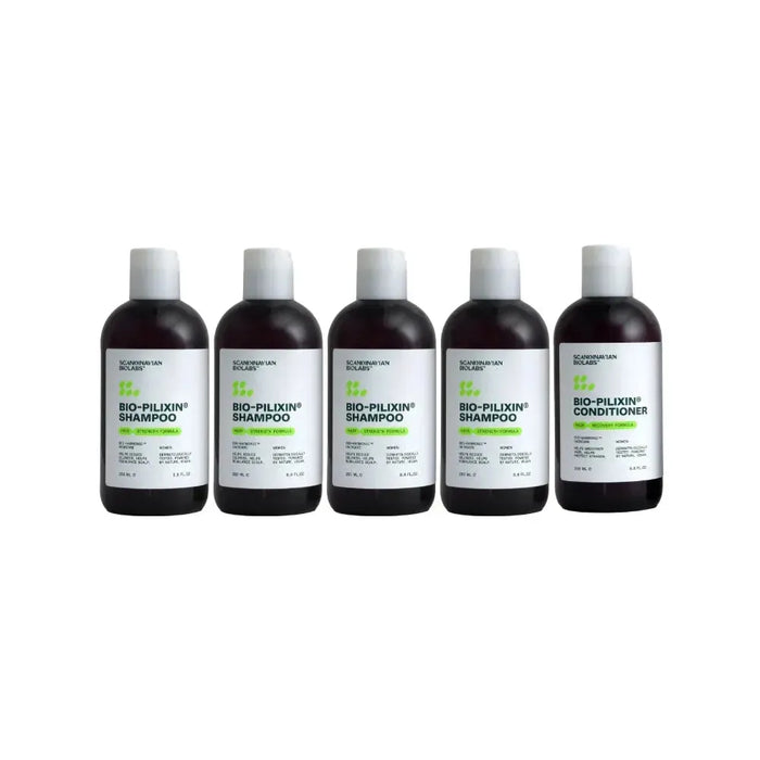4x Scandinavian Biolabs shampoo (women) + free conditioner - Hairgivers