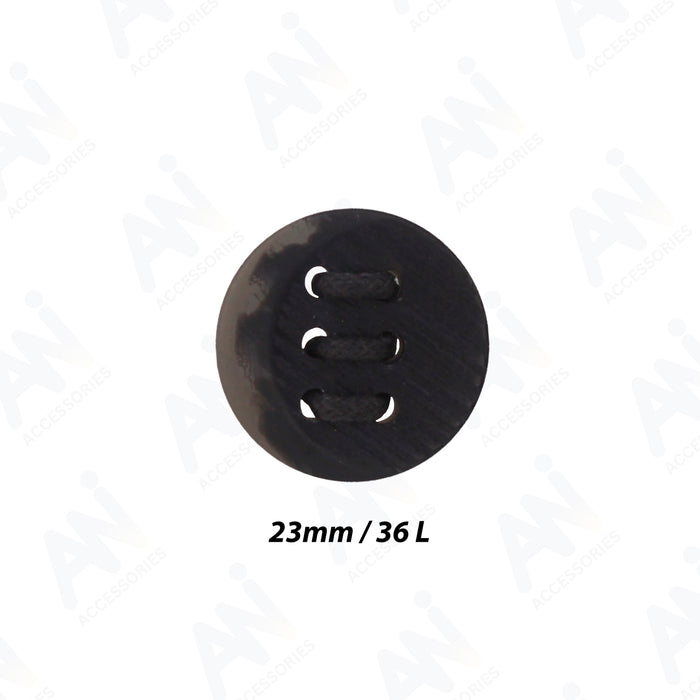 6-Hole with Wax Cord ABS Plastic Buttons | 23mm (36L)